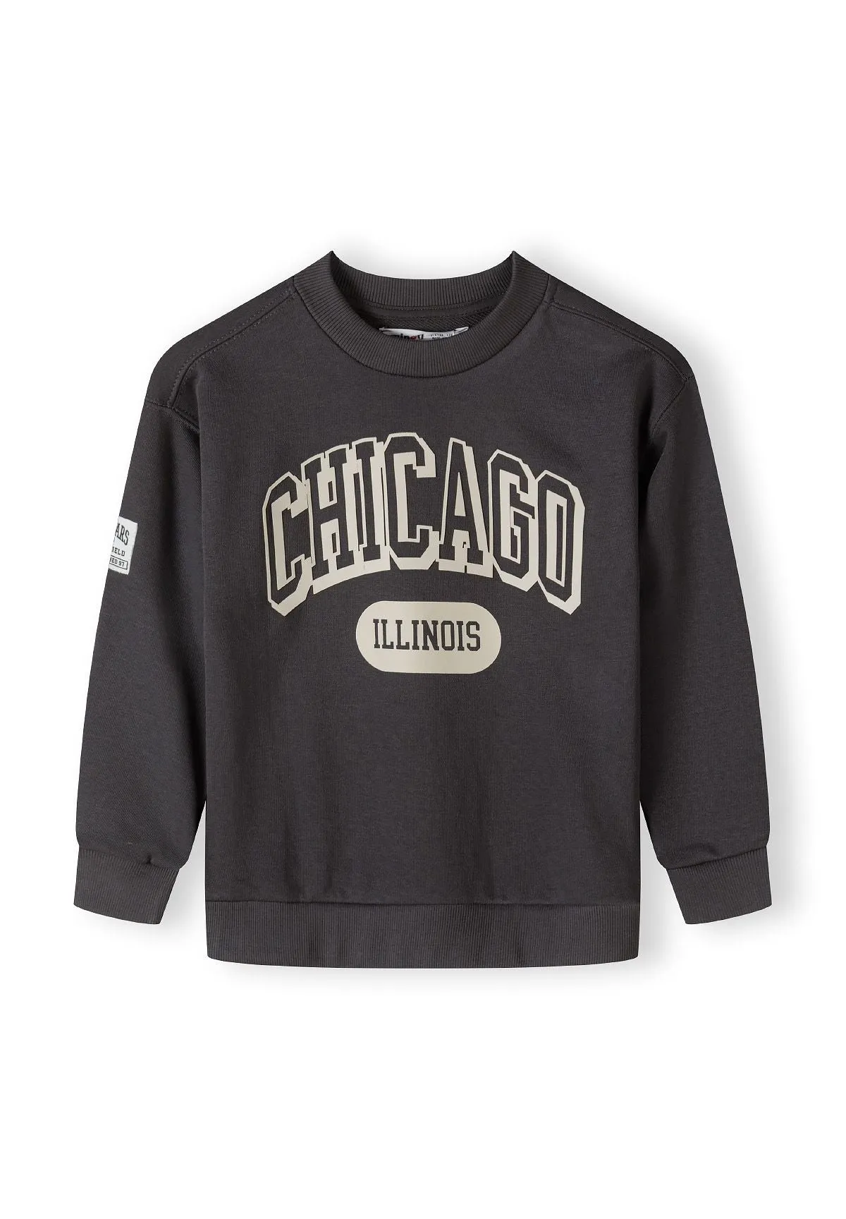 Minoti 42560 sweatshirt antracit Chicago bomuld