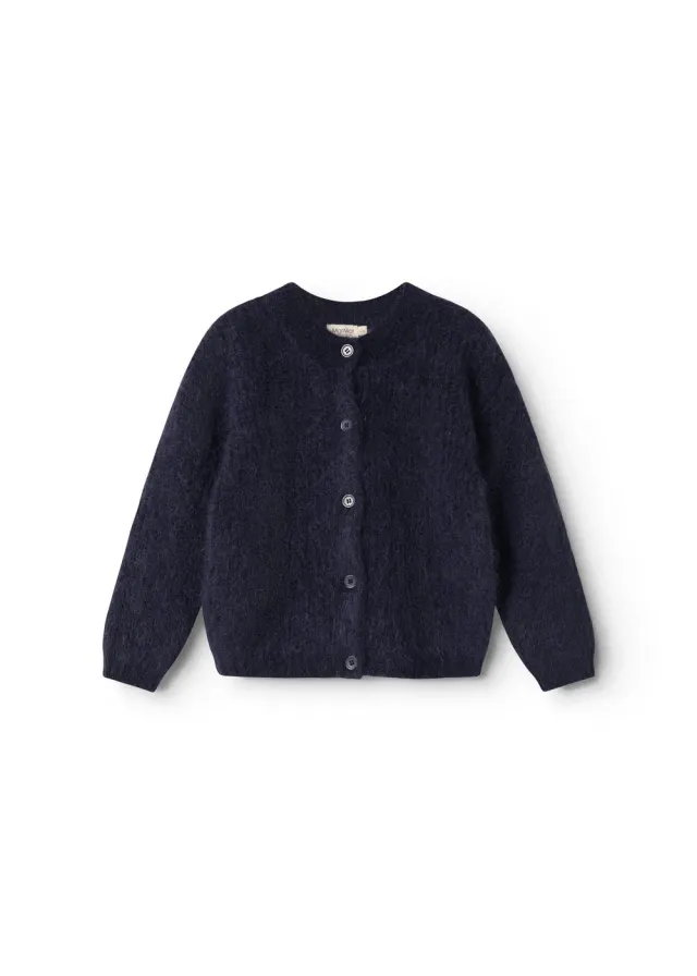 MarMar Jeans Tavon strikcardigan Darkness Melange mohair