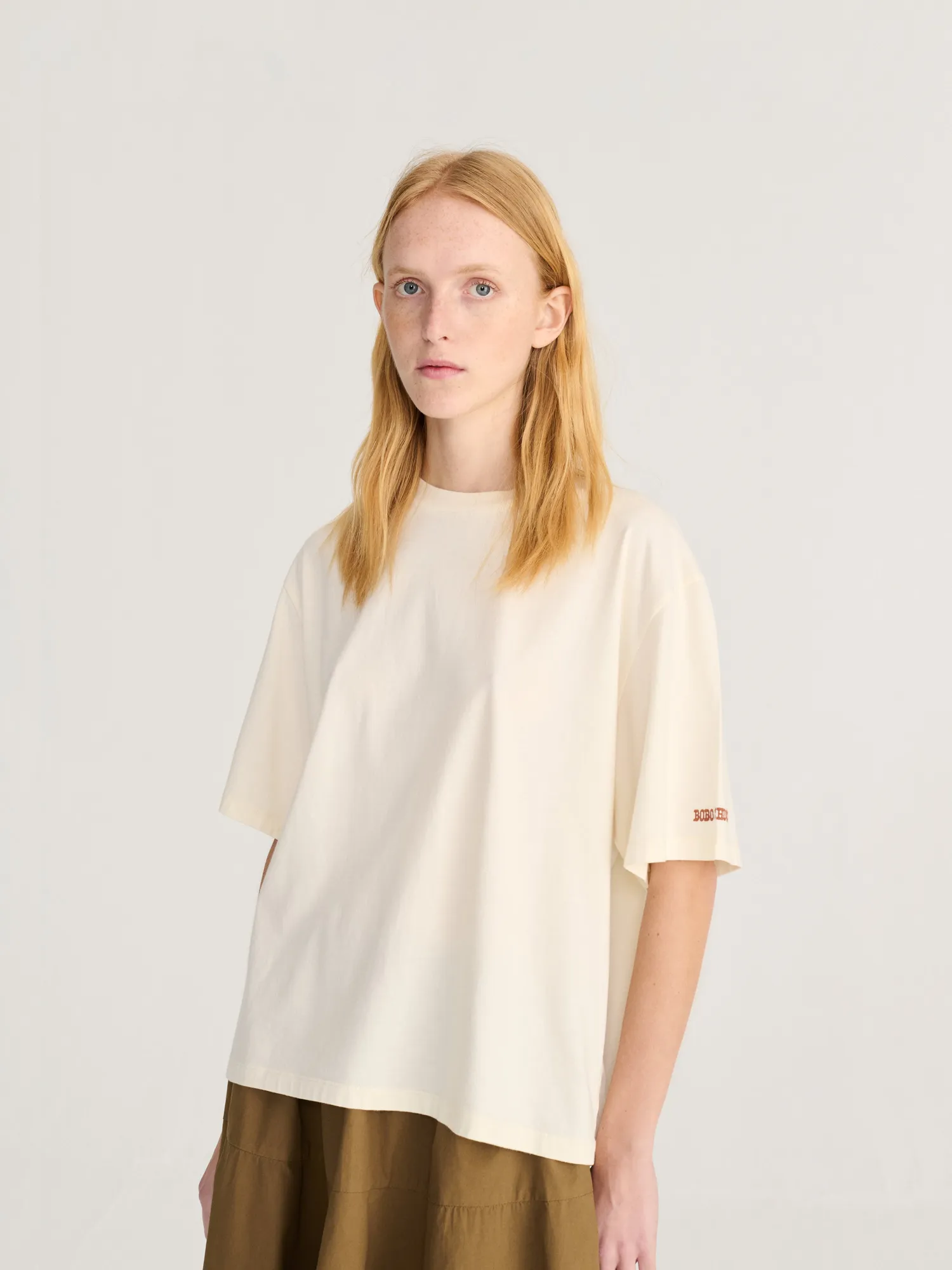 Bobo Choses Dark Flower print relaxed T-shirt offwhite