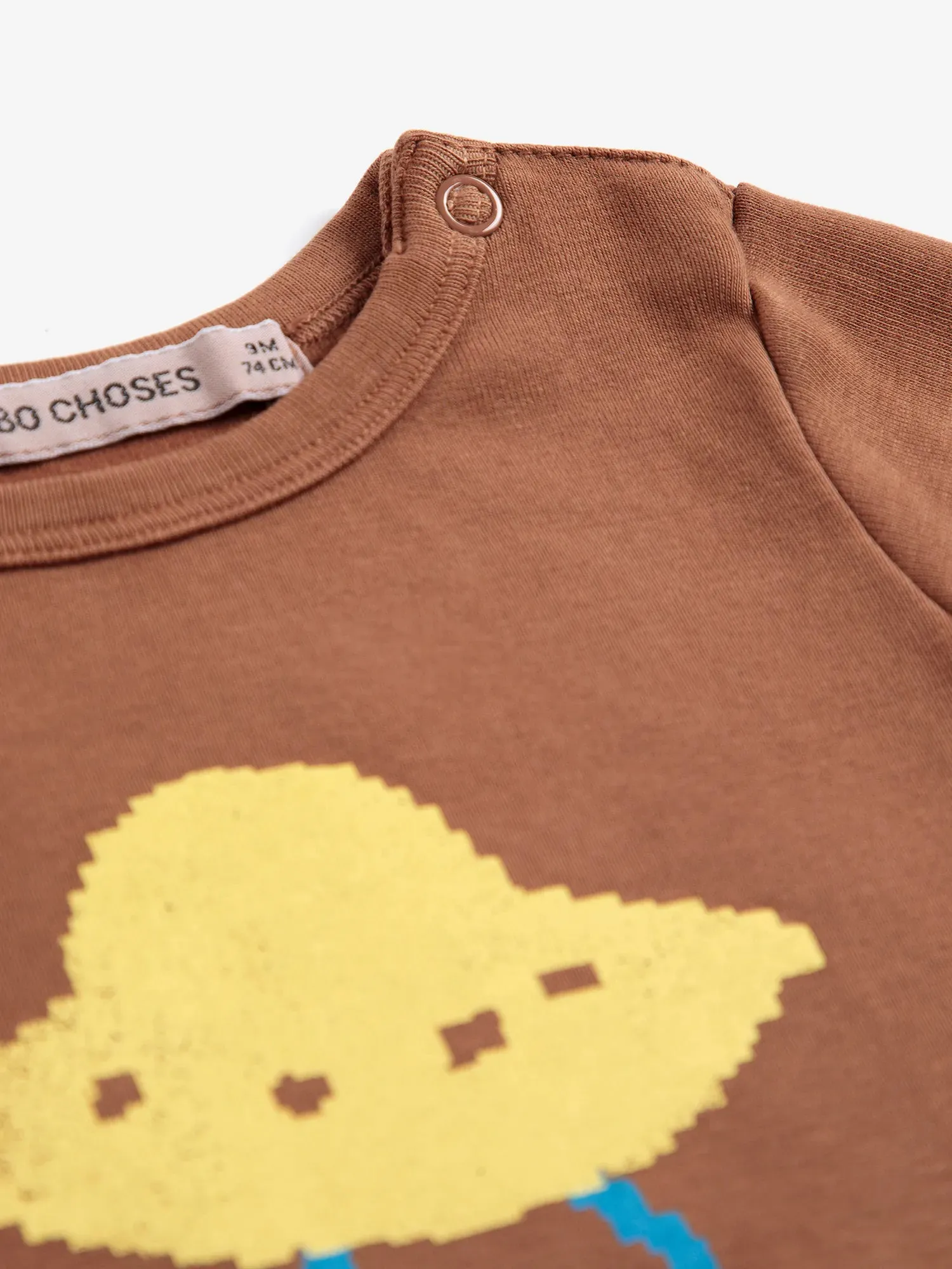 Bobo Choses Pixel Abduction body brun økologisk