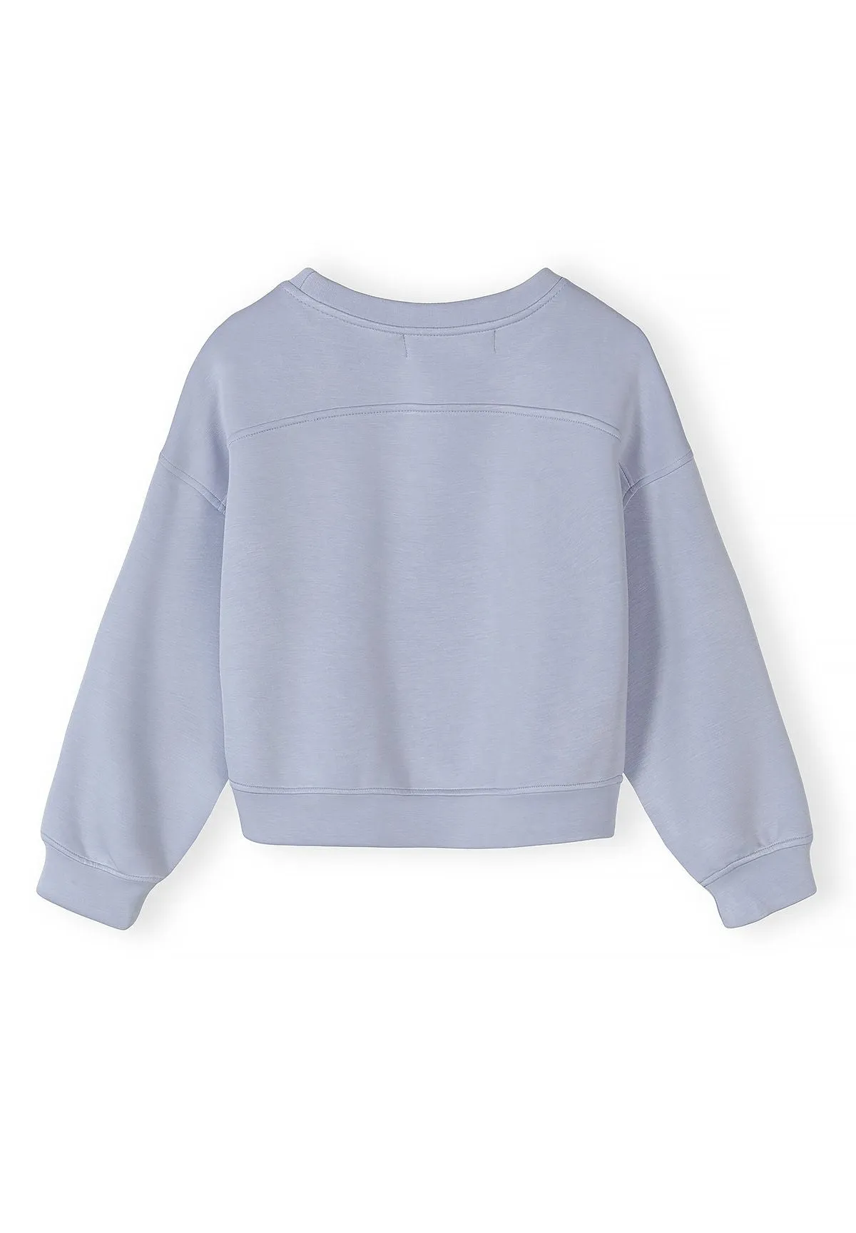 Minoti 44965 sweatshirt lyseblå broderi pige