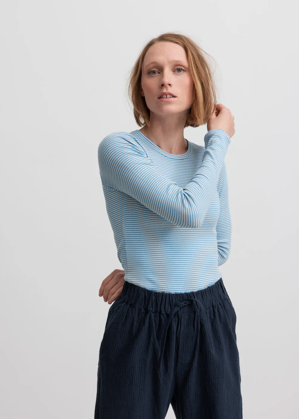 MarMar Tani W langærmet T-shirt Blue Stripe modal S-XL