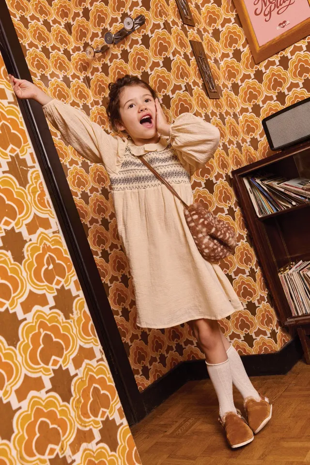 Bonton Penelope Milk kjole til pige smock hvid