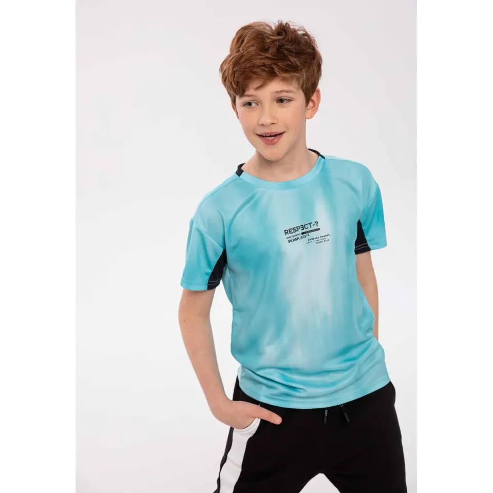 Minoti 38341 t-shirt mint mesh til drenge