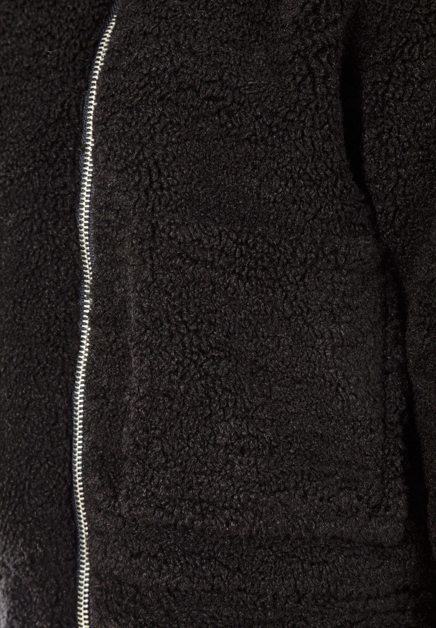Minoti 43234 teddyjakke sort pige fleece hætte