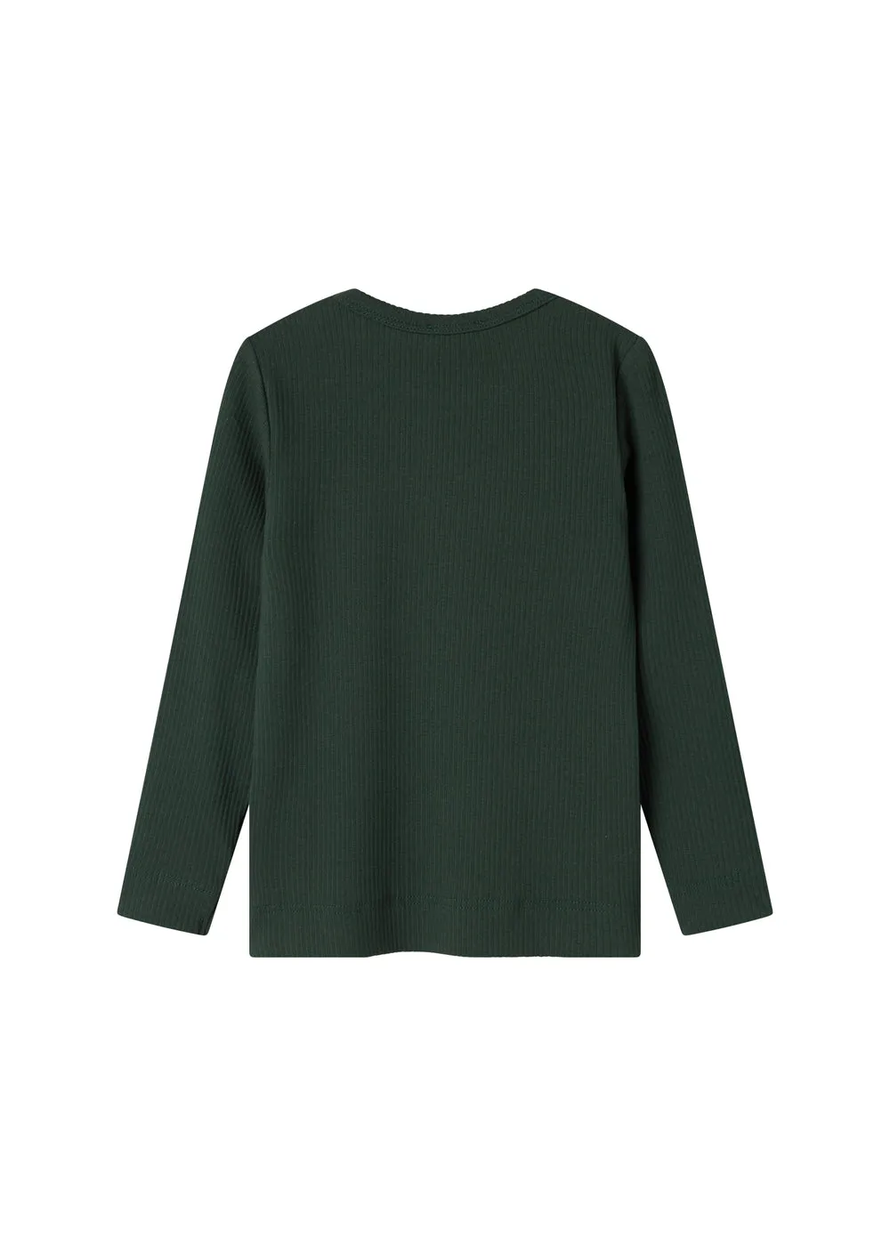 MarMar Plain Tee LS T-shirt Dark Leaf rib langærmet