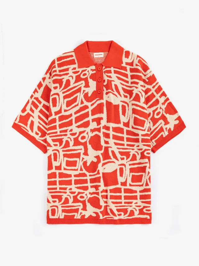 Bobo Choses Cookery sb126ad092 strikpolo jacquard