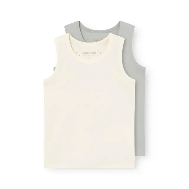 MINI A TURE MATYOON tanktop 2-pak grå økologisk bomuld