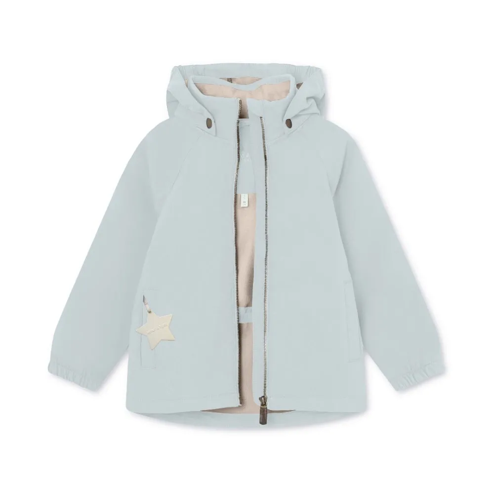 MINI A TURE Mataden softshell forårsjakke Ombre Blue vindtæt