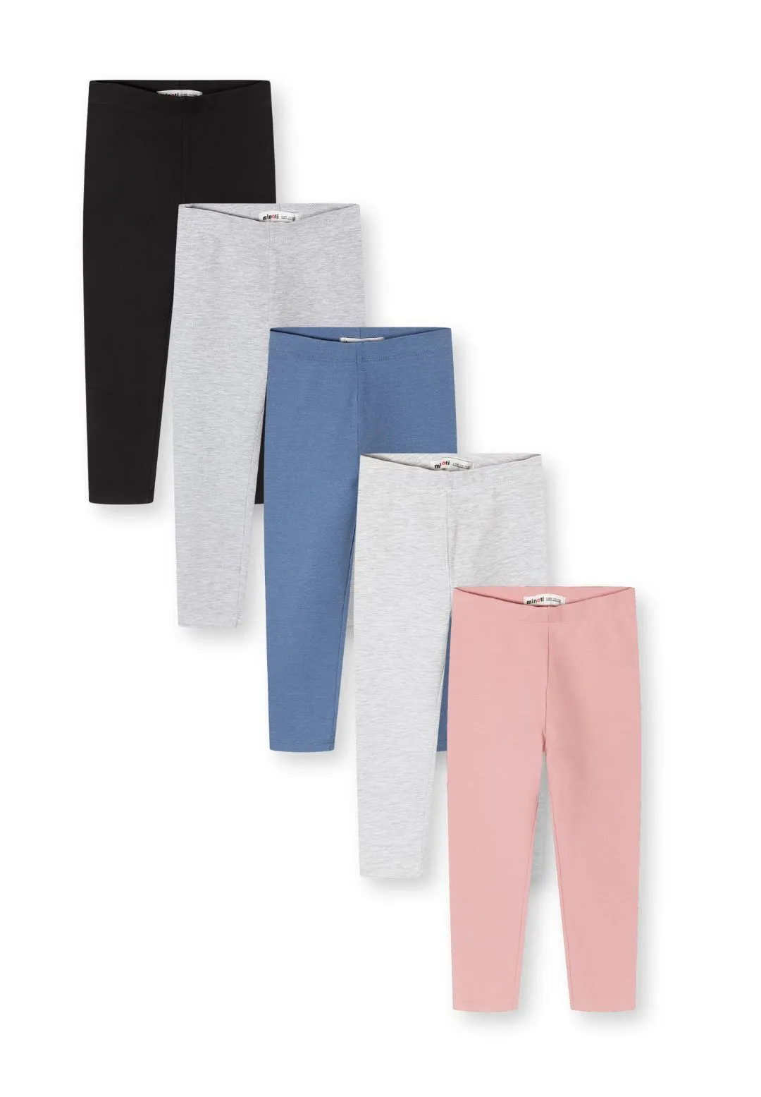 Minoti 44855 leggings 5-pak bomuld mix