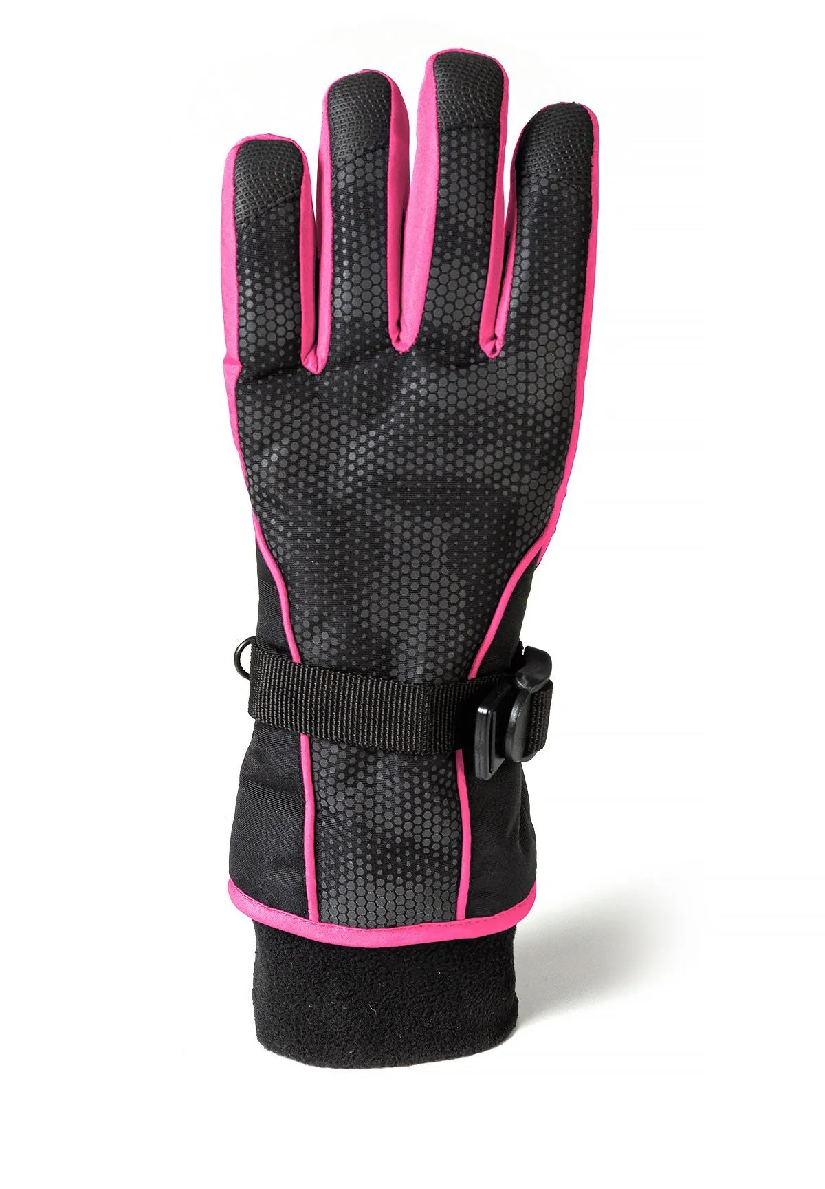 Minoti 45892 skihandsker pink med prikker til piger