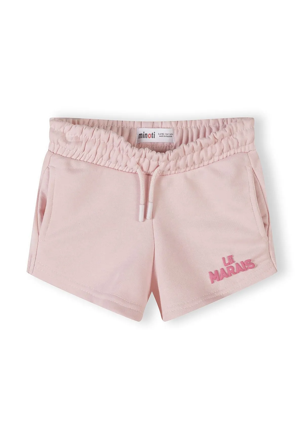 Minoti 44759 sweatsæt lyserød shorts 2 dele