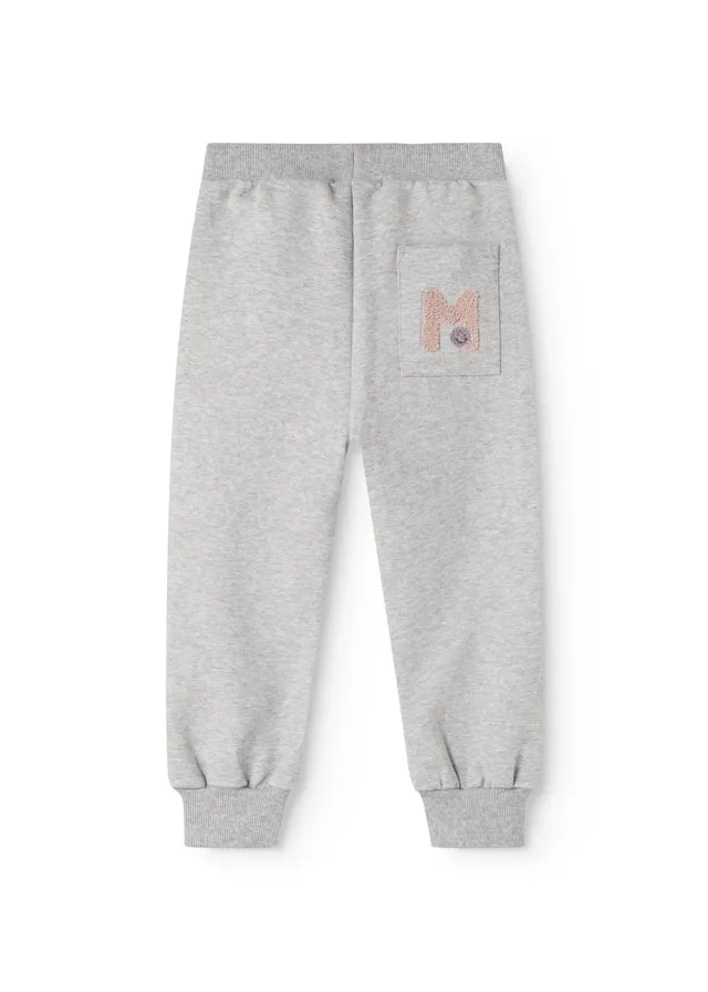 MarMar Pelon bukser Cloud Grey Logo økologisk bomuld