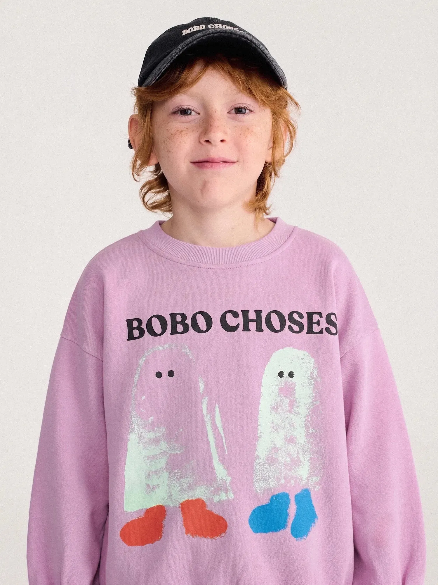 Bobo Choses Booty Ghosts sweatshirt lyserød økologisk bomuld