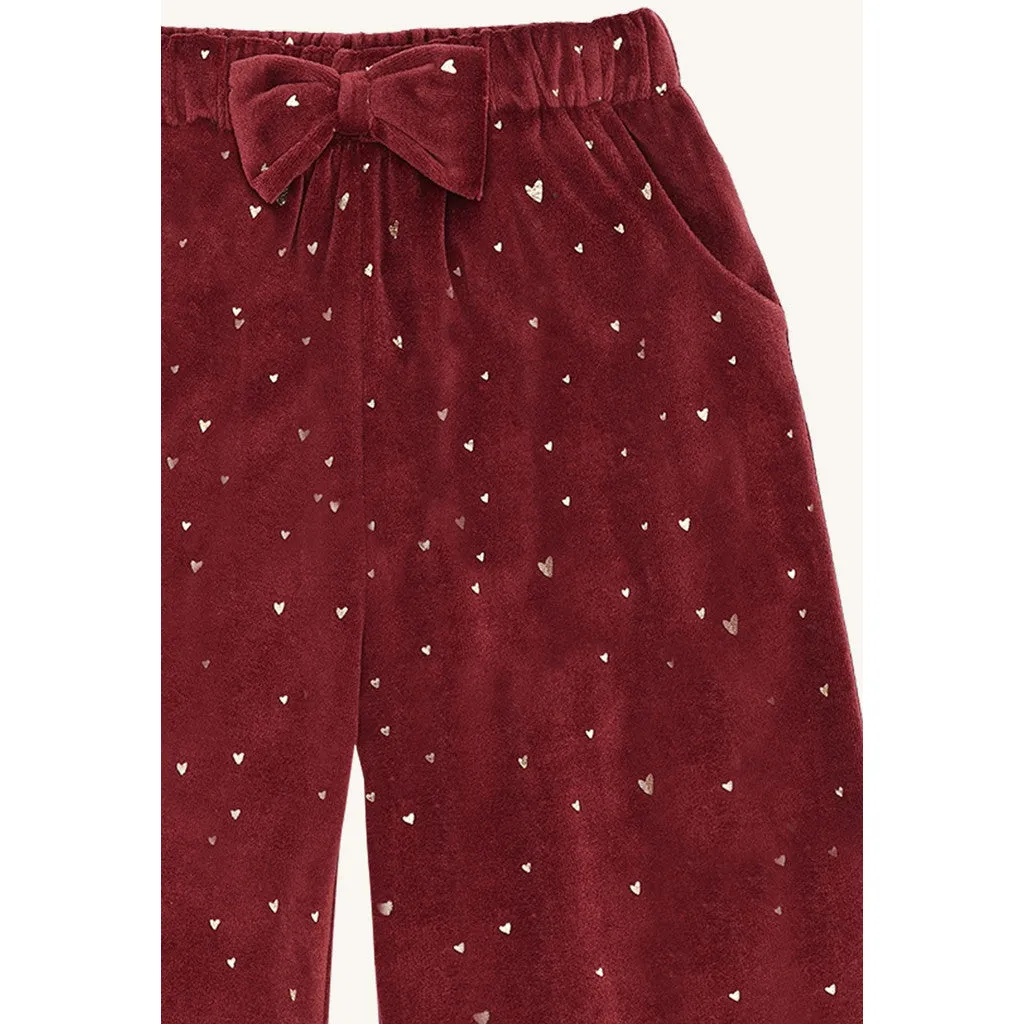 Hust & Claire Teresa Gold bukser new maroon polyester
