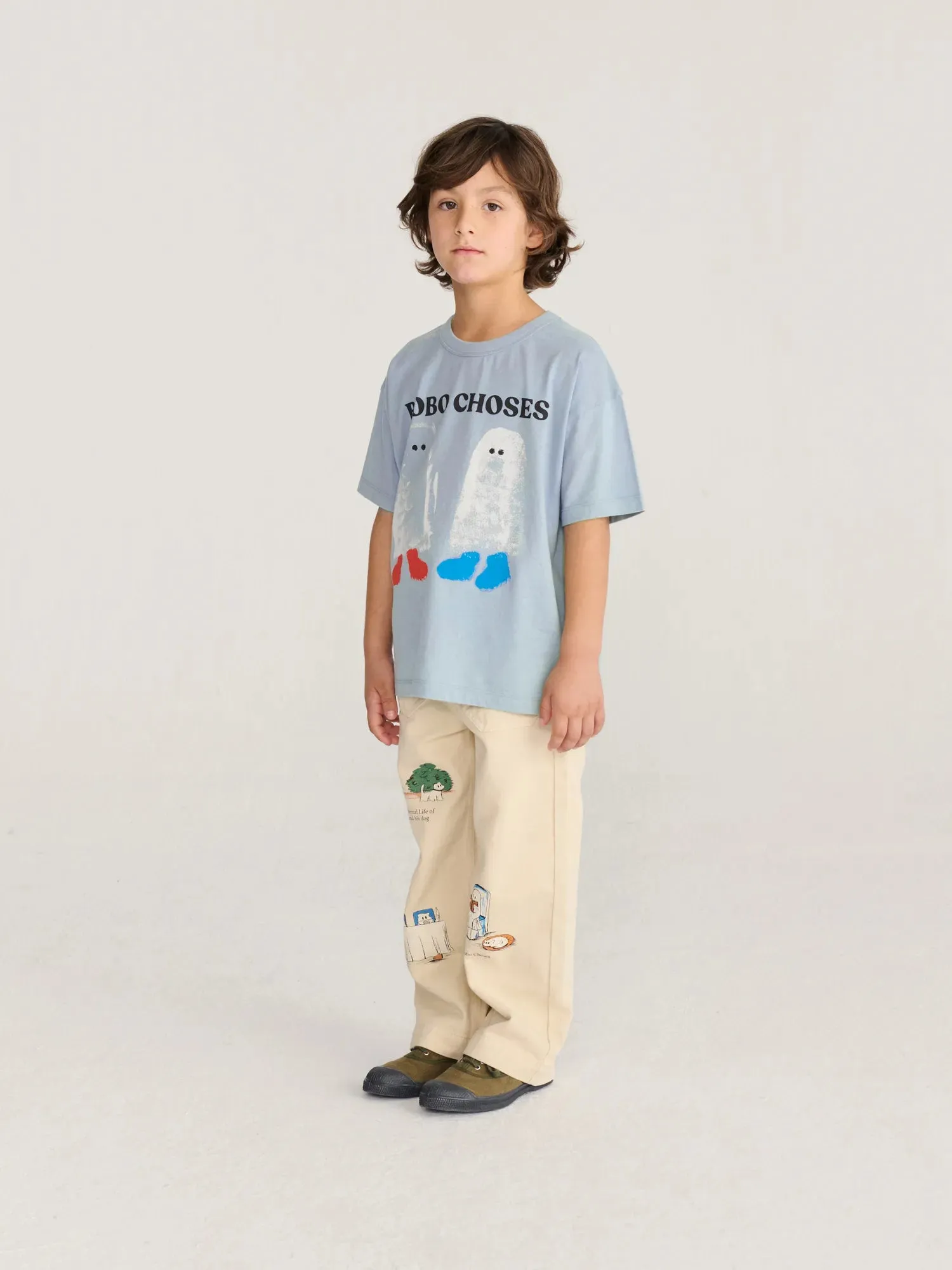 Bobo Choses Booty Ghosts t-shirt 2-3 år lyseblå