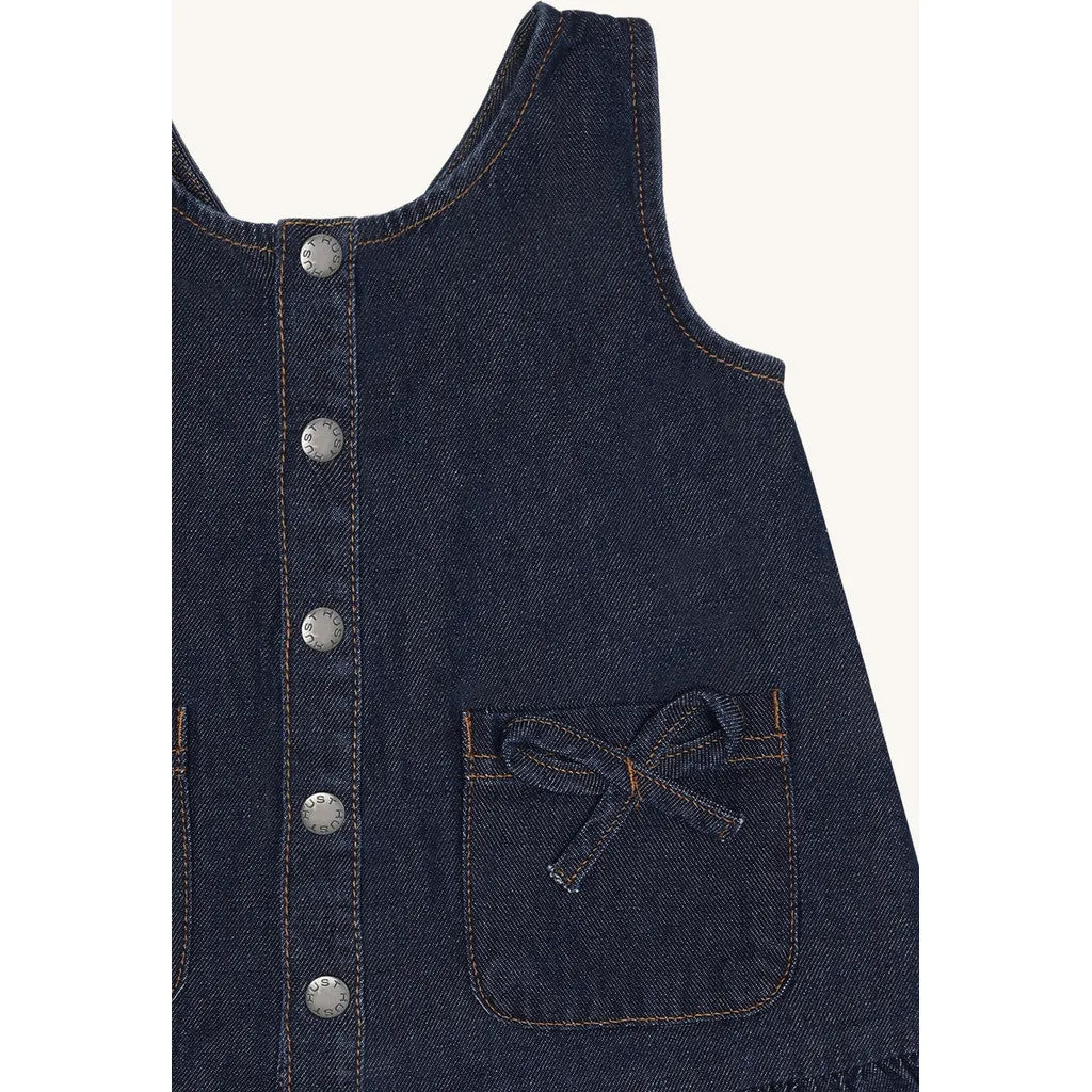 Hust & Claire Karoline Denim kjole Dark Blue Denim bomuld