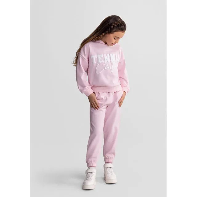 Minoti joggingsæt pige lyserød hoodie bukser