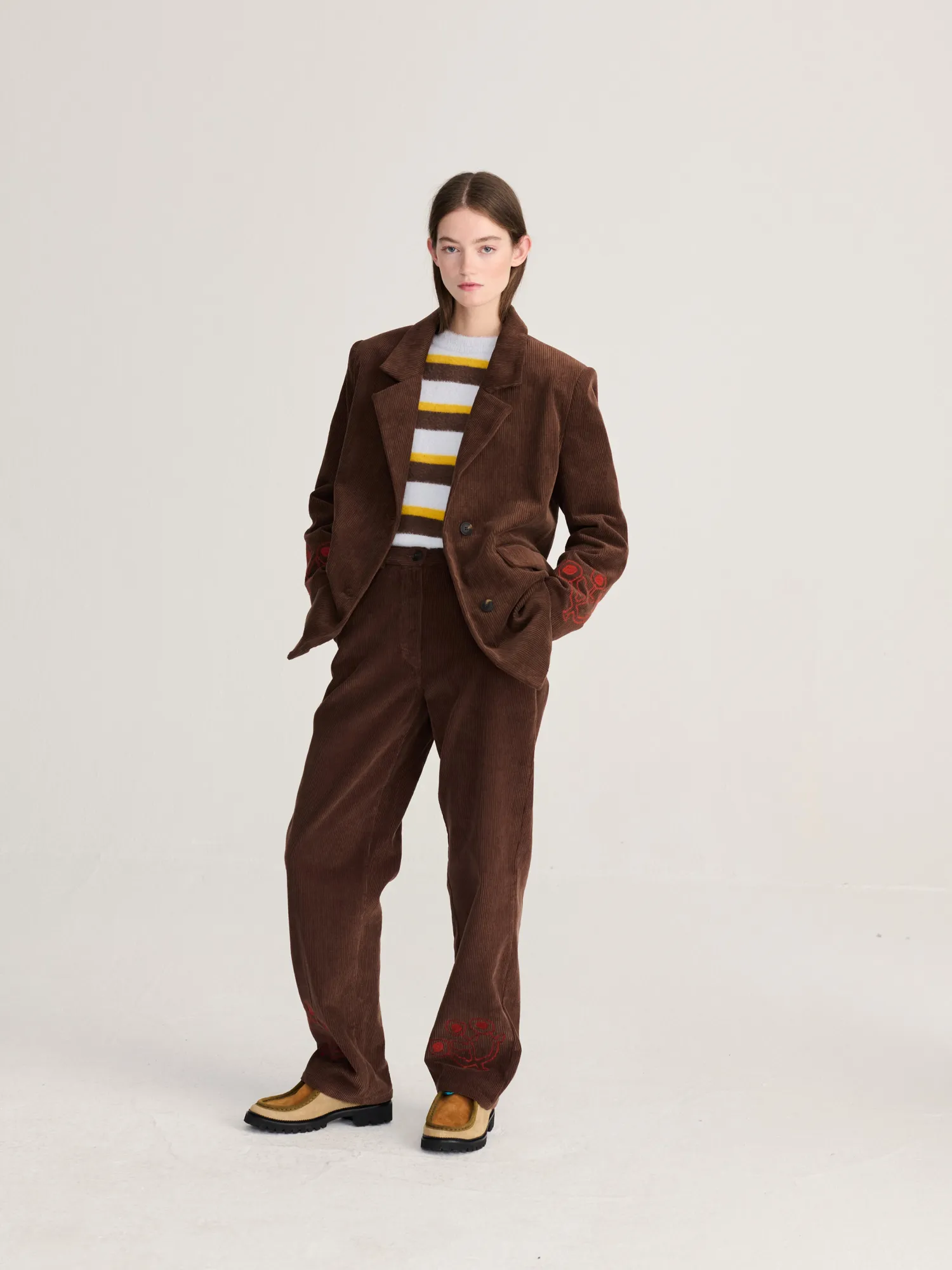 Bobo Choses BC Garden Mid-Waist bukser mørkebrun