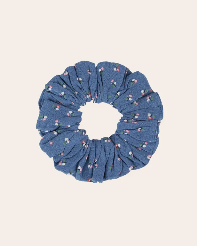 Emile et Ida Scrunchie blå mini blomst øko