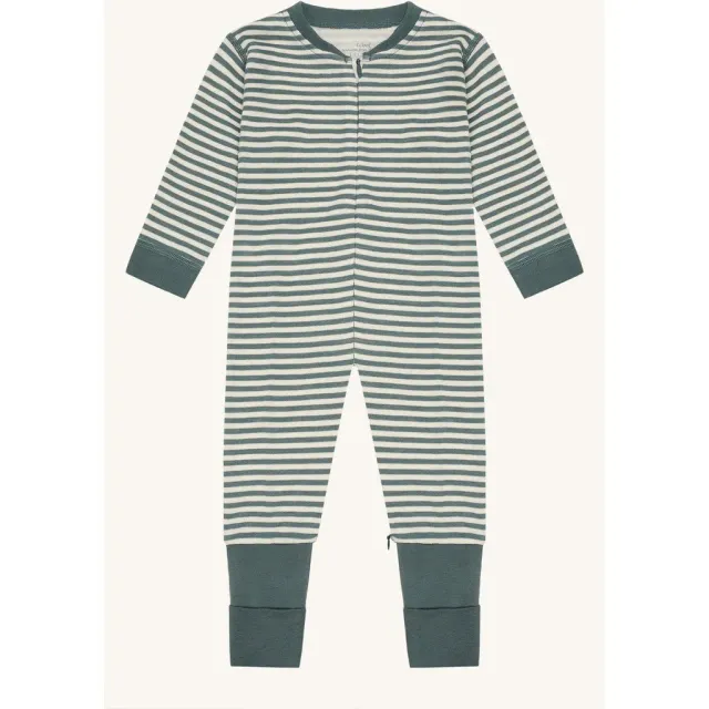 Hust & Claire Manu Silky natdragt Balsam Green uld bambus