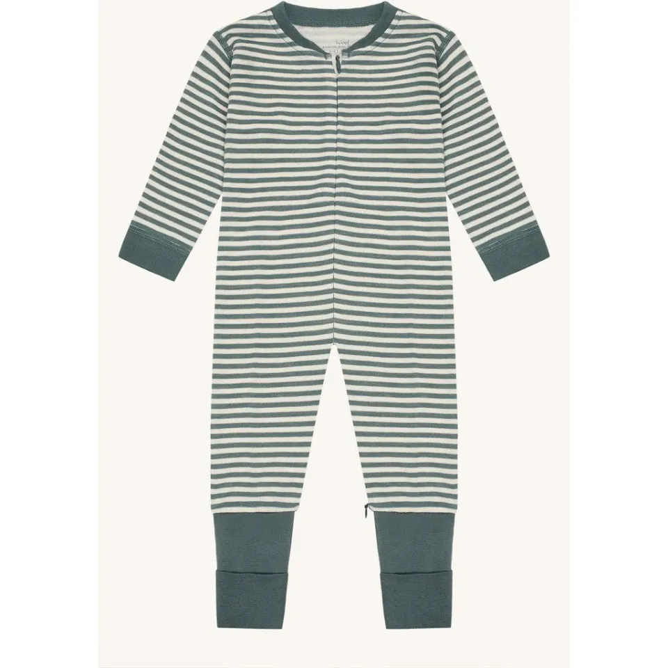 Hust & Claire Manu Silky natdragt Balsam Green uld bambus