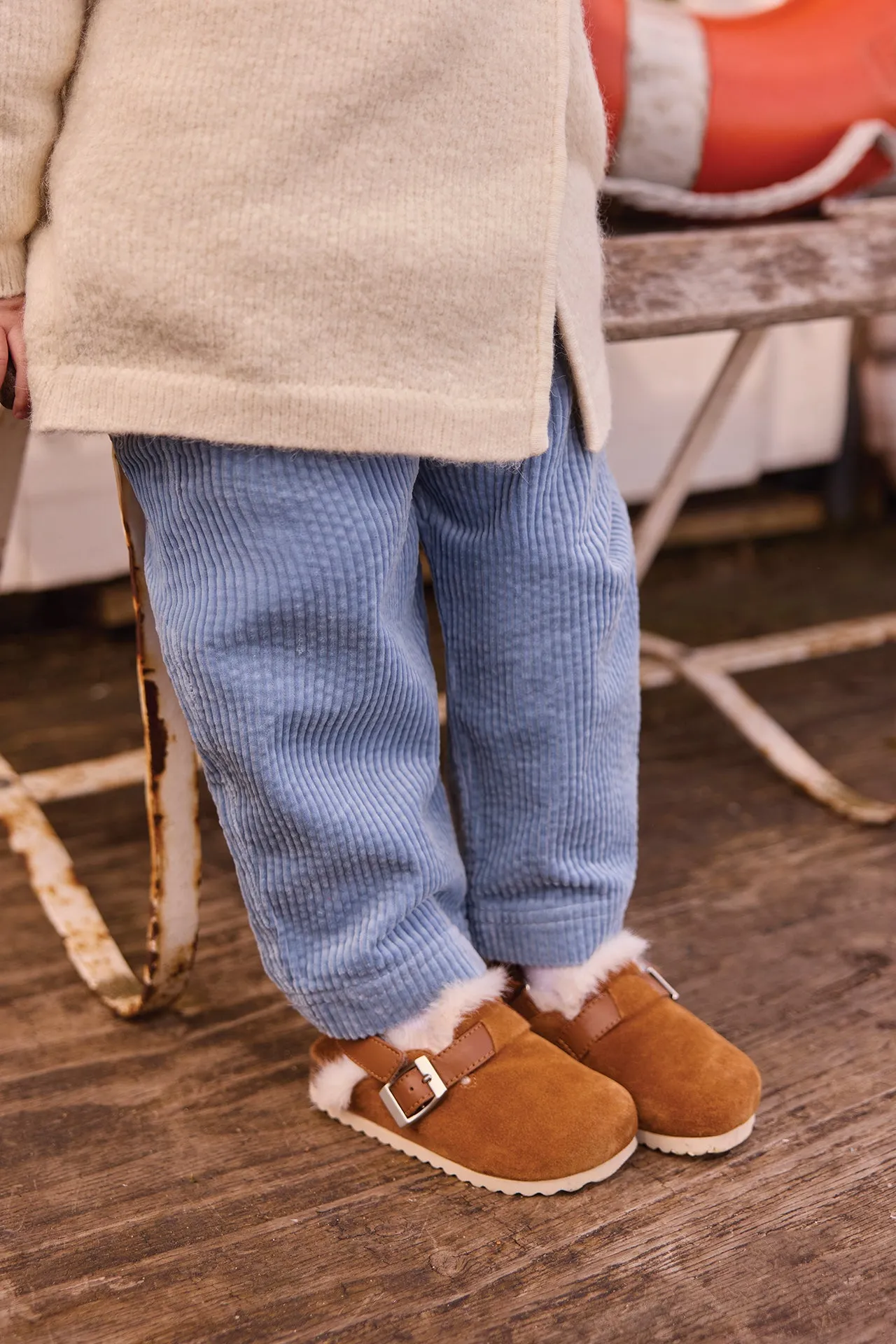 Bonton Paco bukser blå velour elastik