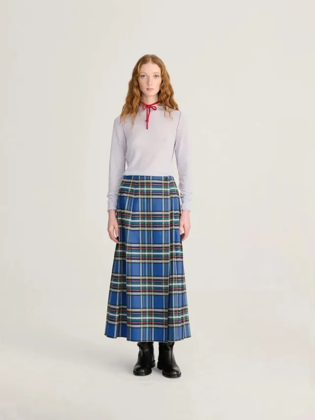 Bobo Choses All About Monsters Tartan nederdel blå