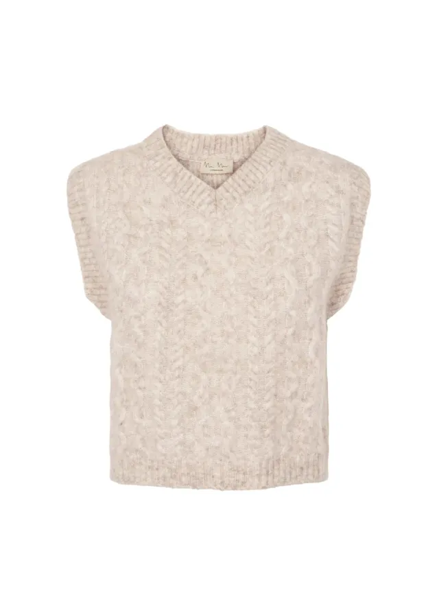 MarMar Copenhagen Taj W strikvest Cashew mohair