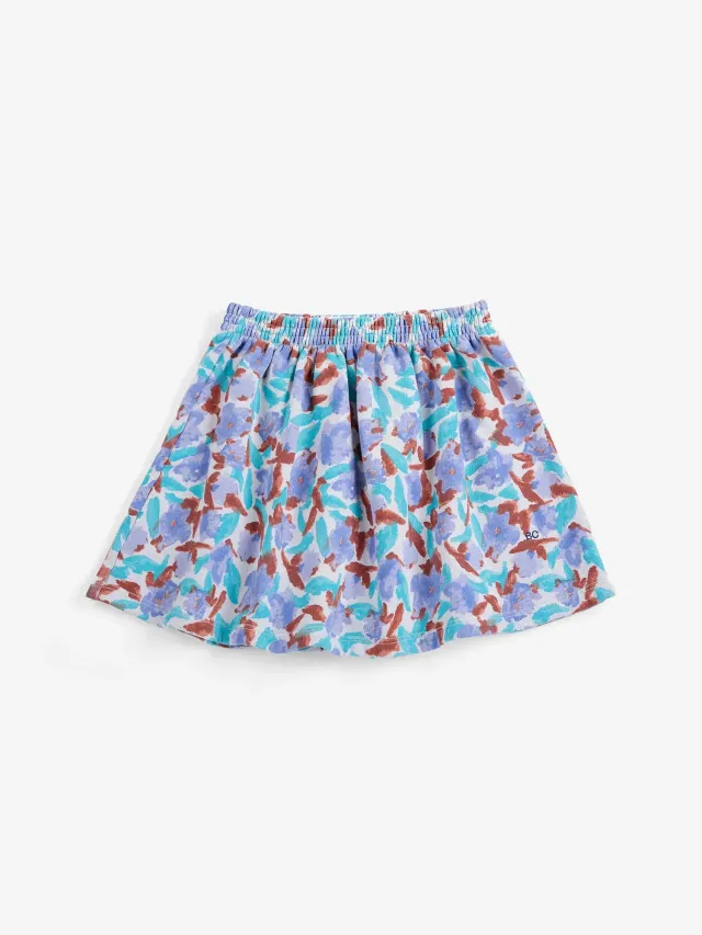 Bobo Choses Watercolor fleece nederdel lavender økologisk