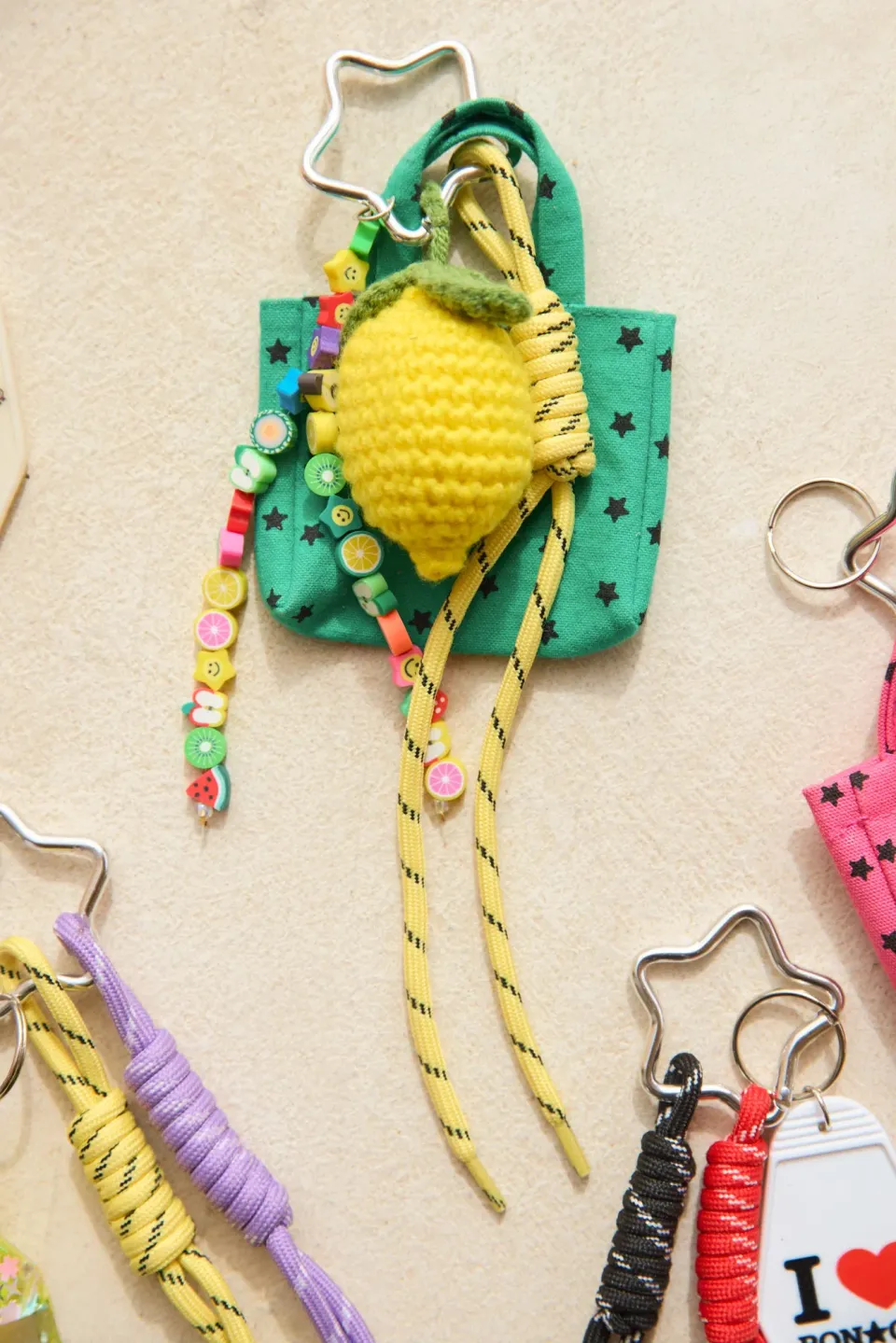Bonton Grigri Cabas Citron nøglering citron