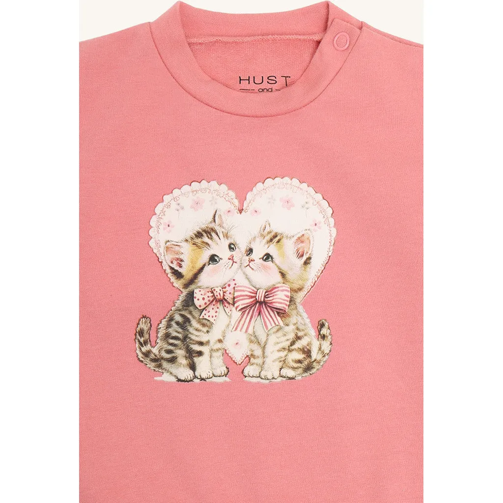 Hust & Claire HCSara Kitten love sweatshirt sorbet bomuld