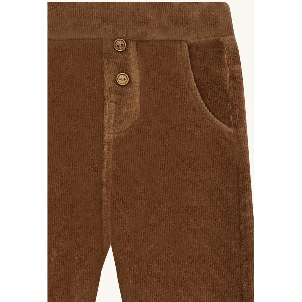 Hust & Claire Gordon Ottoman joggingbukser Brown Stone bomuld