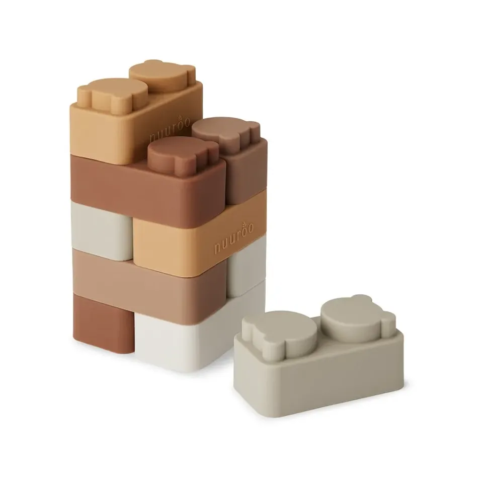 nuuroo Pile byggeklodser 10-pak brun silikone