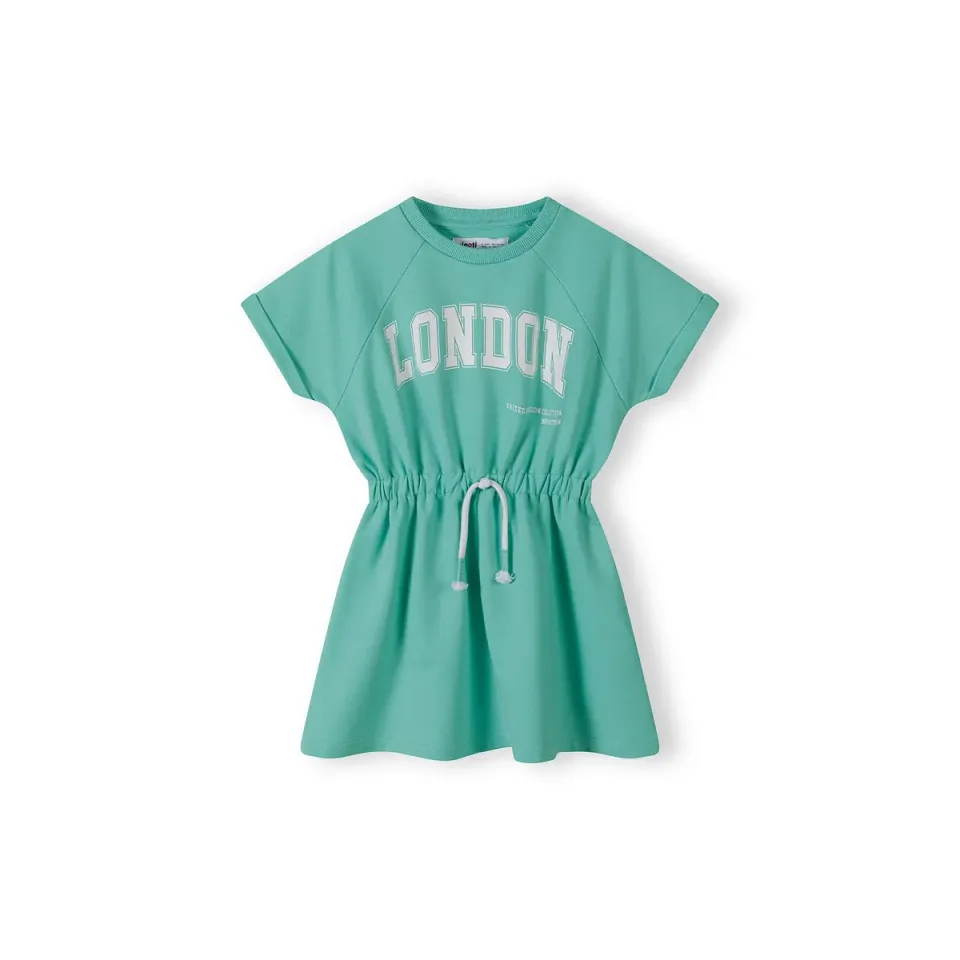 Minoti 40595 sweatshirt kjole til piger grøn London
