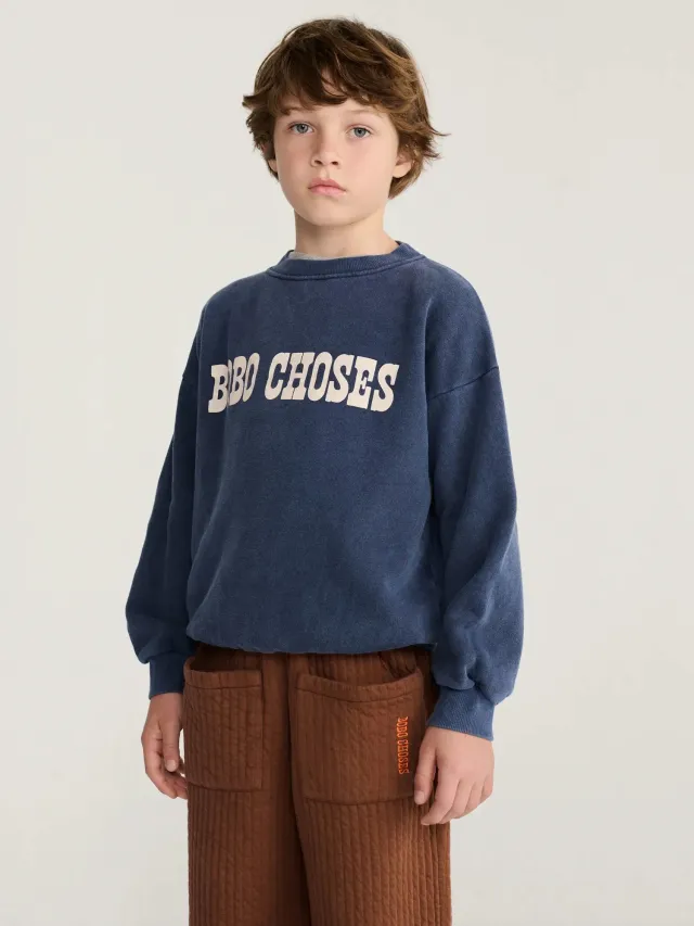 Bobo Choses Pop sweatshirt mørkeblå bomuld 2-13 år