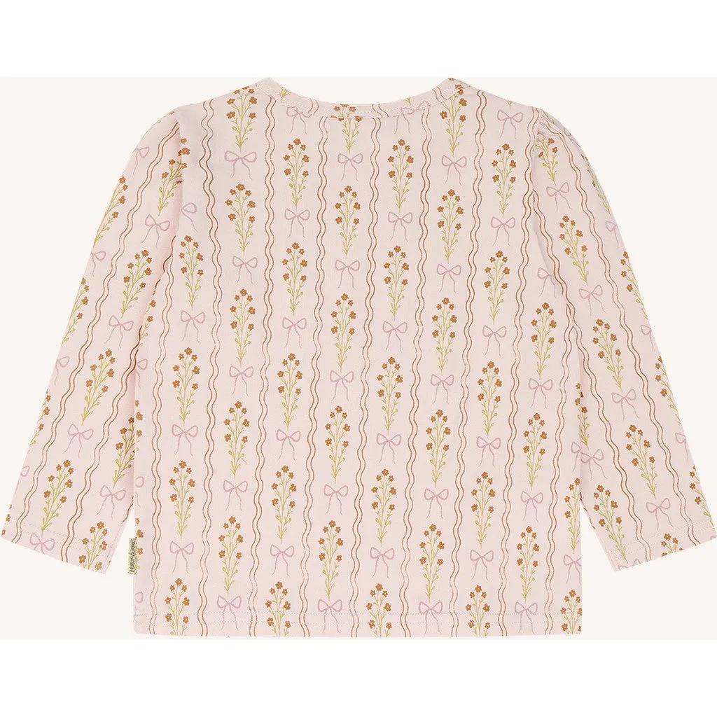 Hust & Claire Alma Boquet bluse Hushed Pink langærmet
