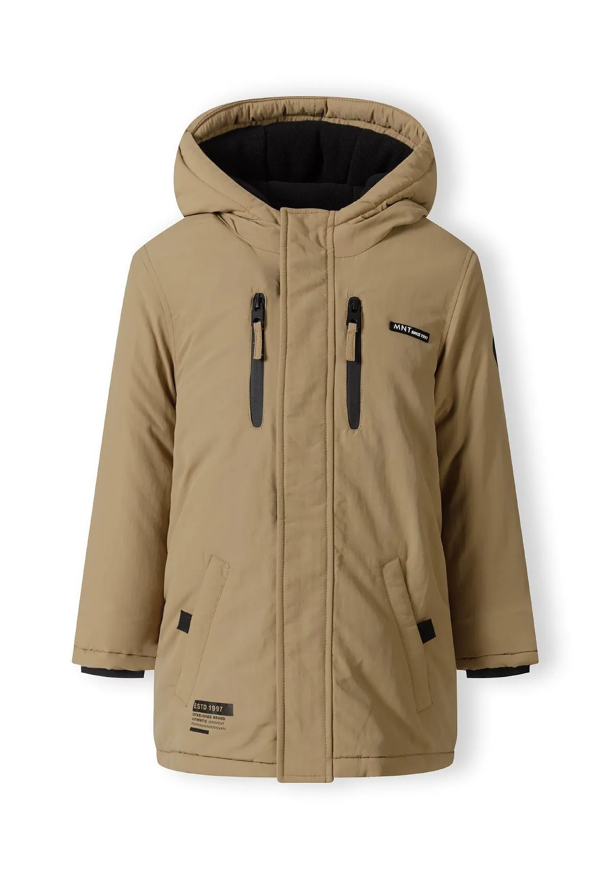 Minoti 41083 parka teddyfutter beige til drenge