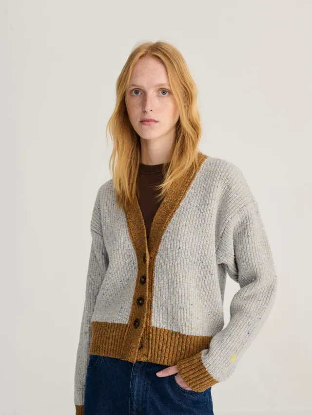 Bobo Choses Color Block strikcardigan lyseblå XS-XL