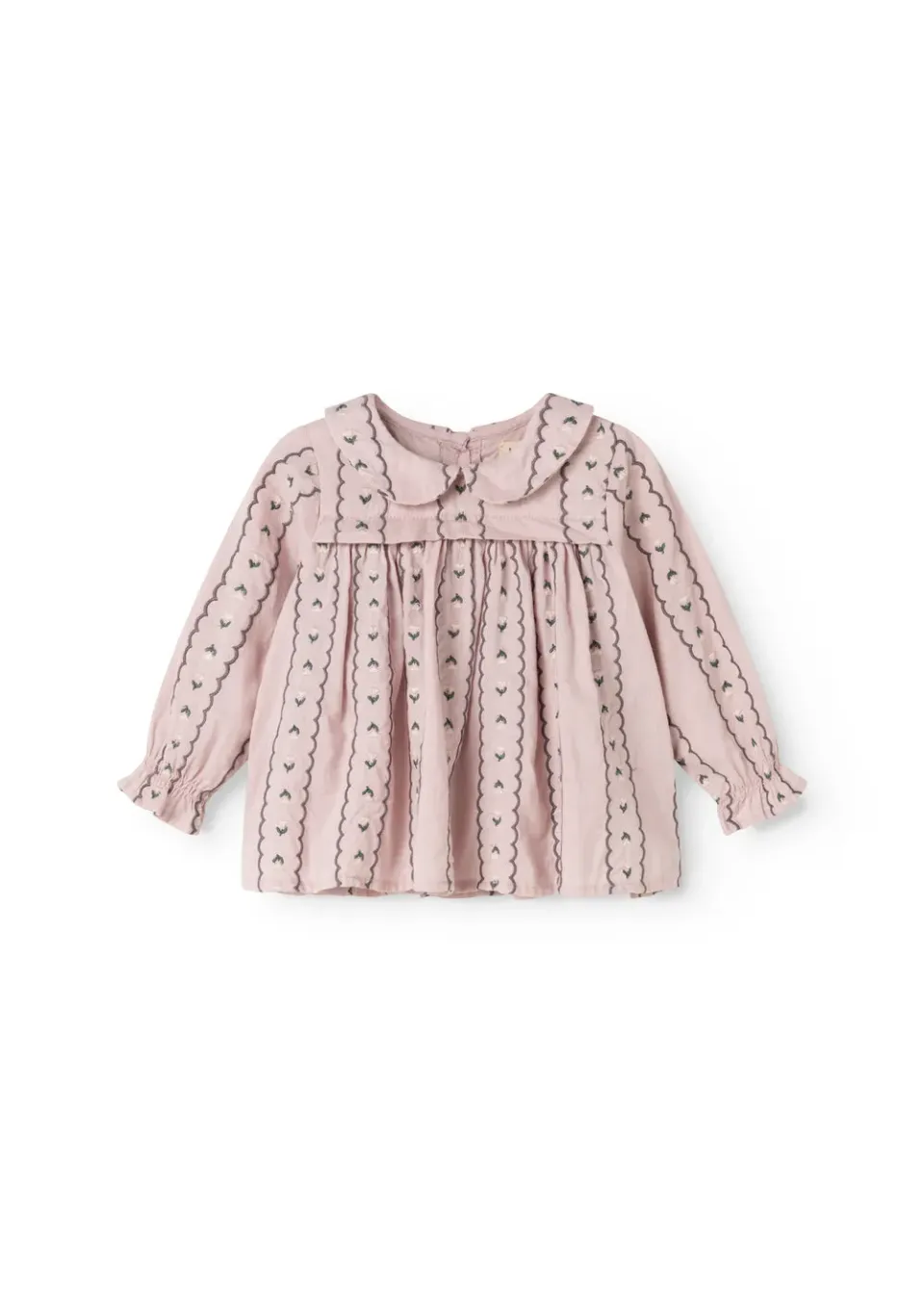 MarMar Tora bluse Dusty Purple Bloom broderi