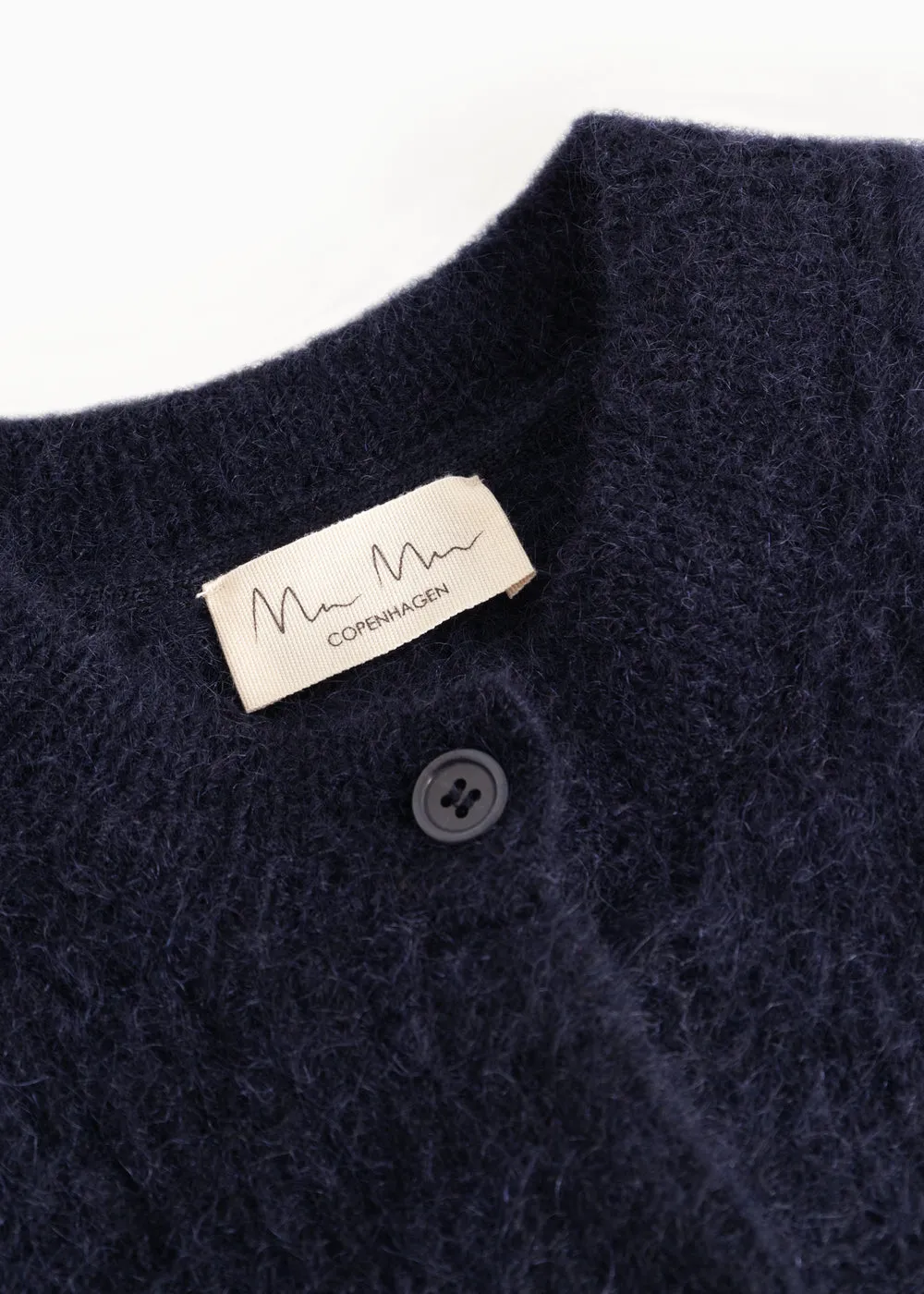 MarMar Tavon W strikcardigan Darkness Melange mohair