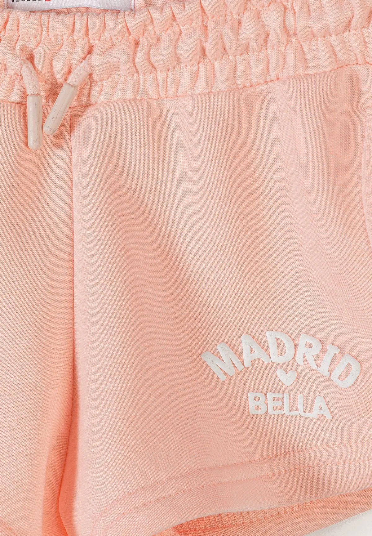Minoti 44759 sæt koral sweatshirt shorts pige