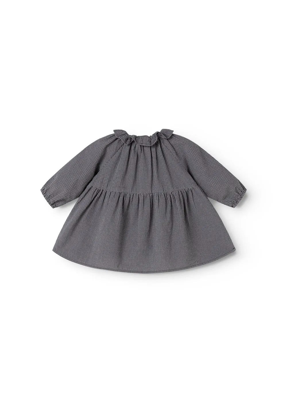 MarMar Dawson Frill kjole Pigeon Blue Check bomuld