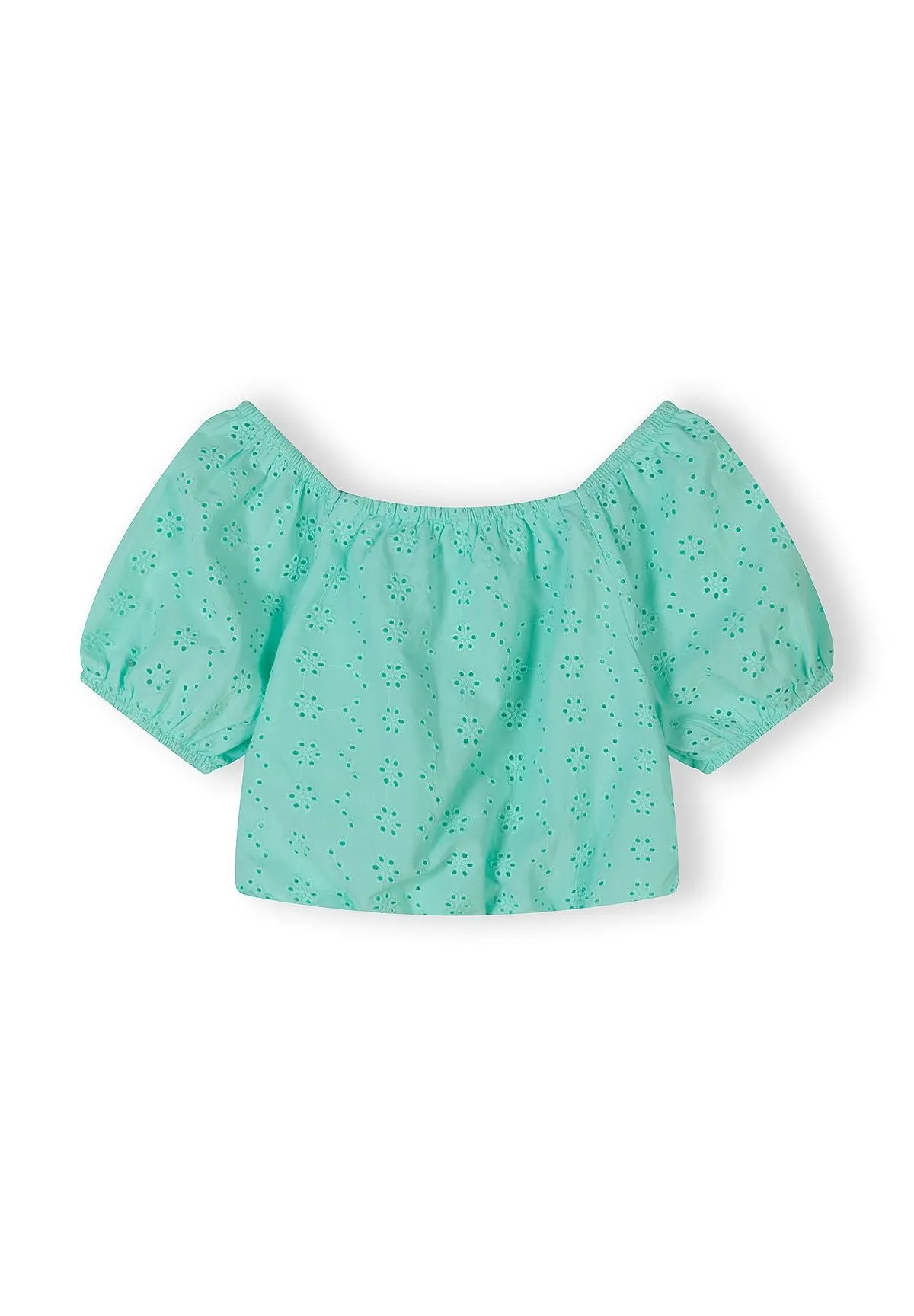 Minoti 44657 sæt lysegrøn top shorts
