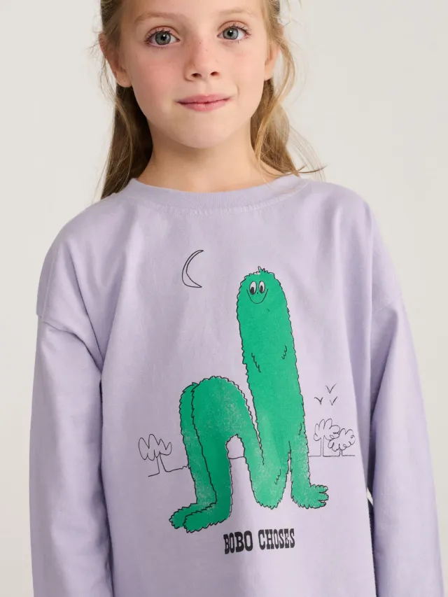Bobo Choses Long Puff t-shirt lavendel 6-7 år