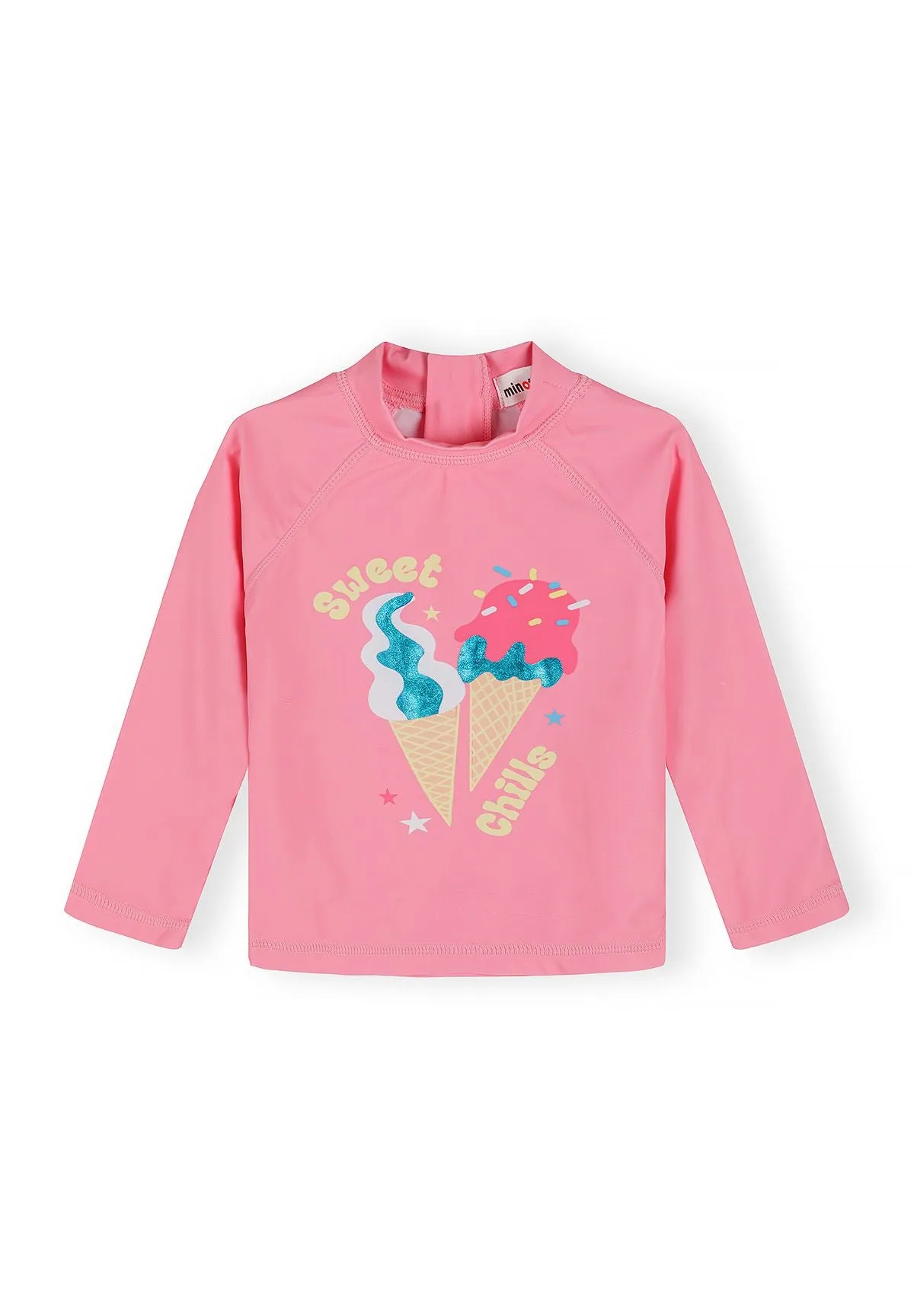 Minoti 44457 badesæt til piger rosa is-print polyester