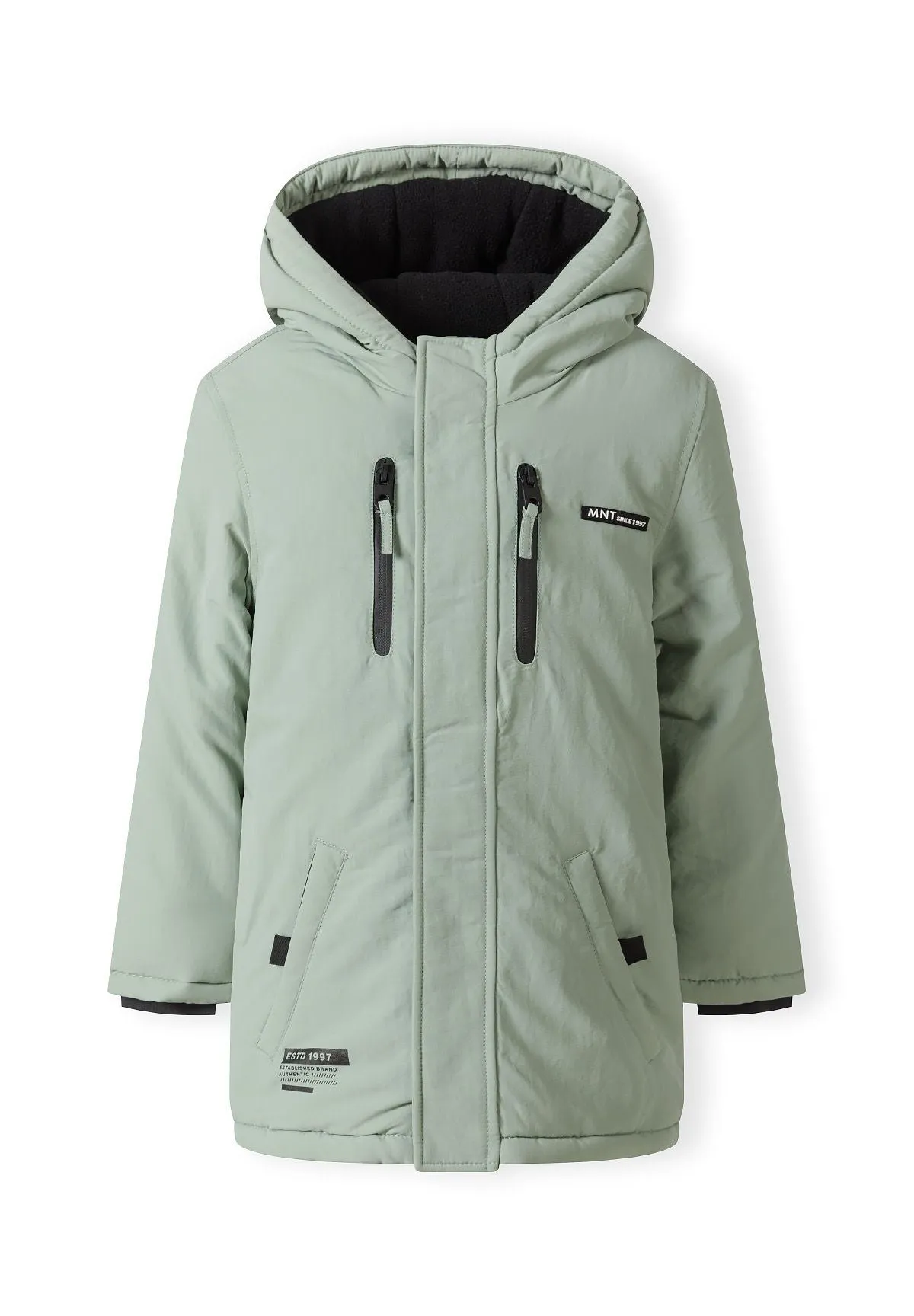 Minoti 41083 parka grå hætte til drenge