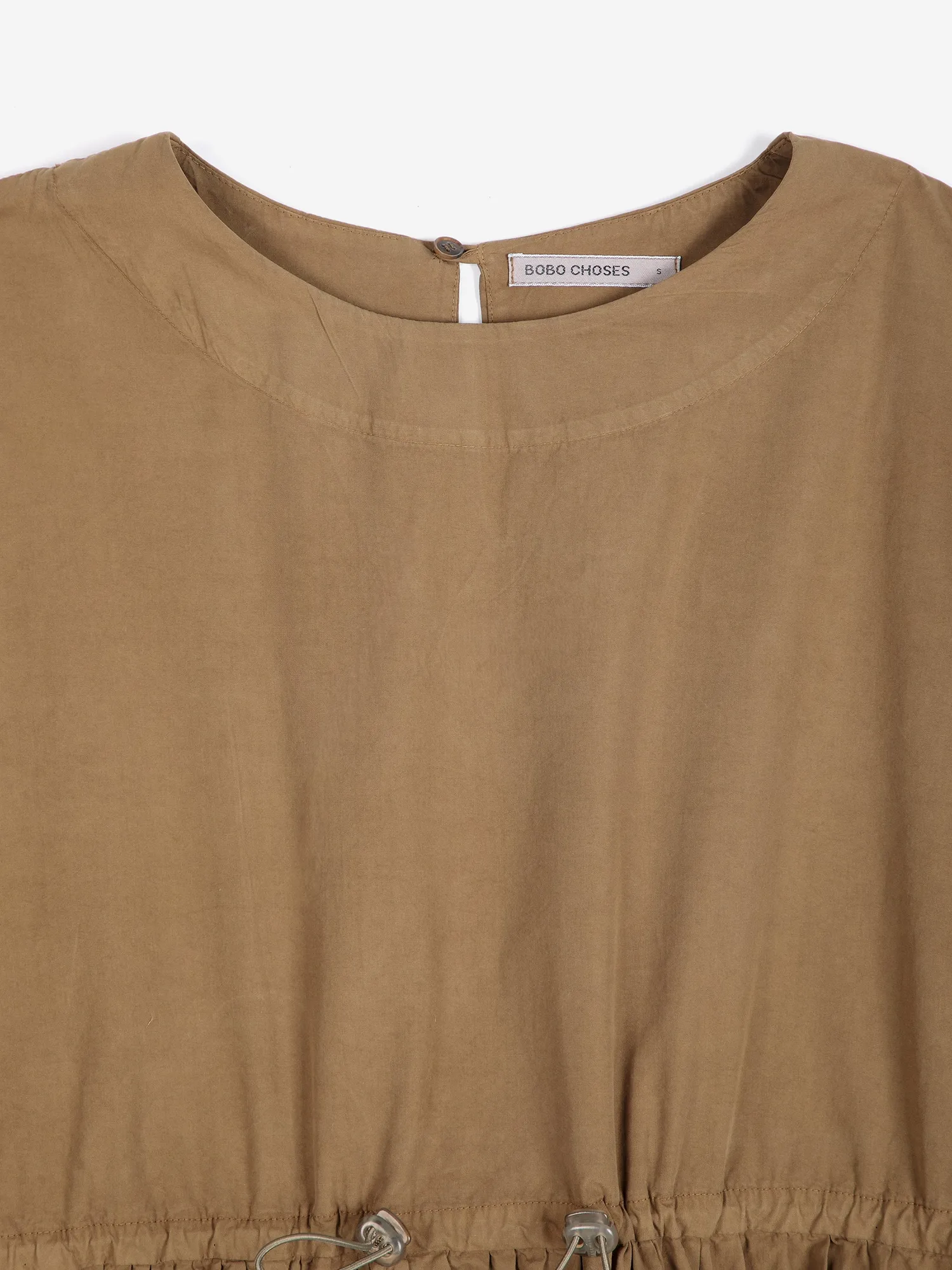 Bobo Choses All About Monsters Poplin elastic waist kjole khaki