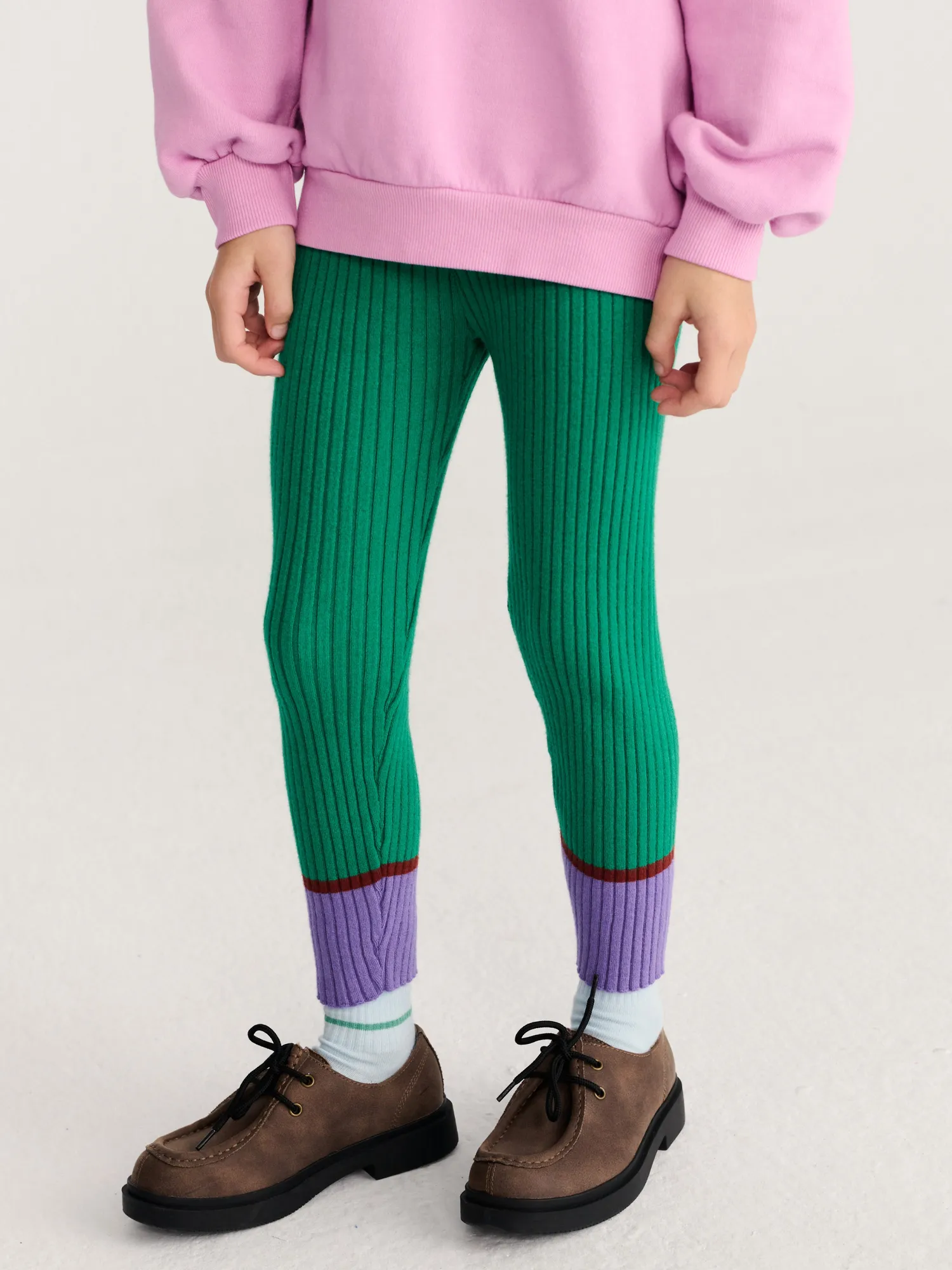 Bobo Choses All About Monsters strikleggings lysegrøn 2-3Y