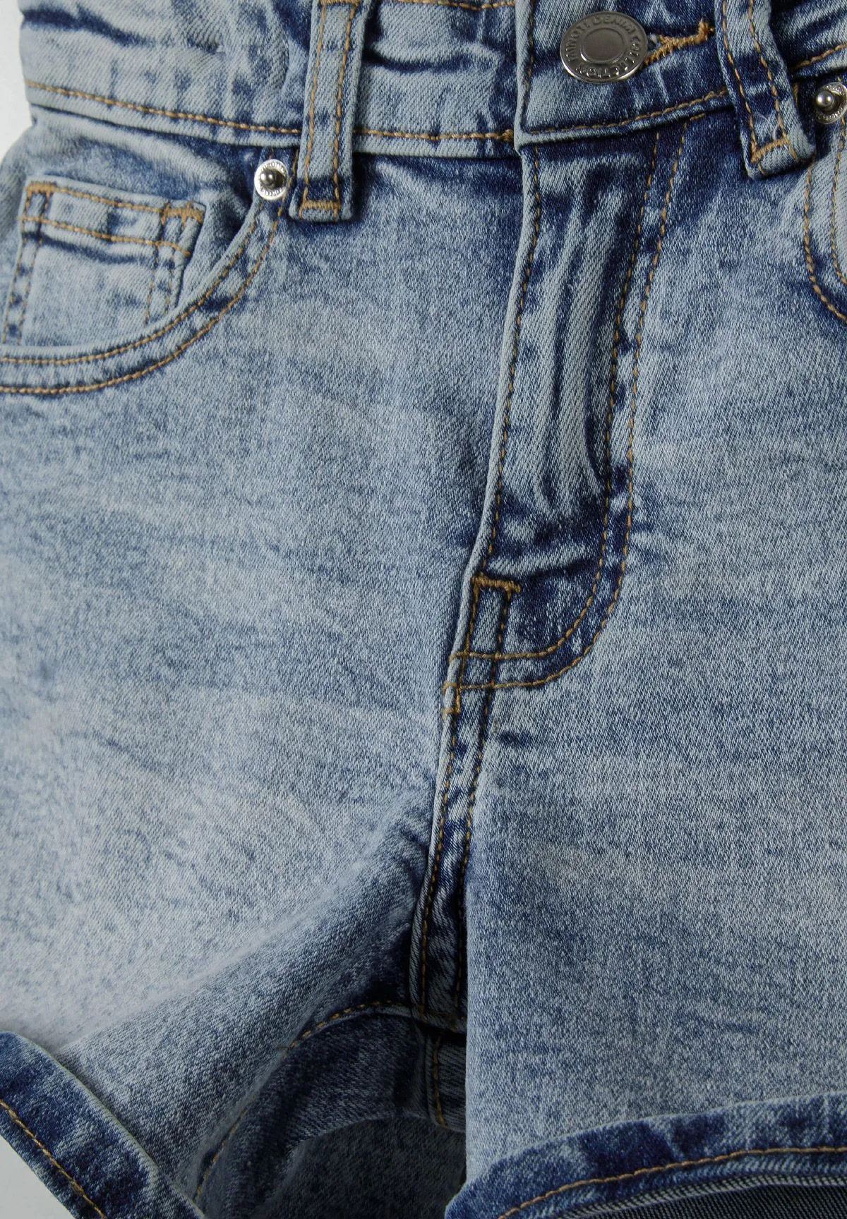 Minoti 42726 denimshorts lyseblå strækdenim